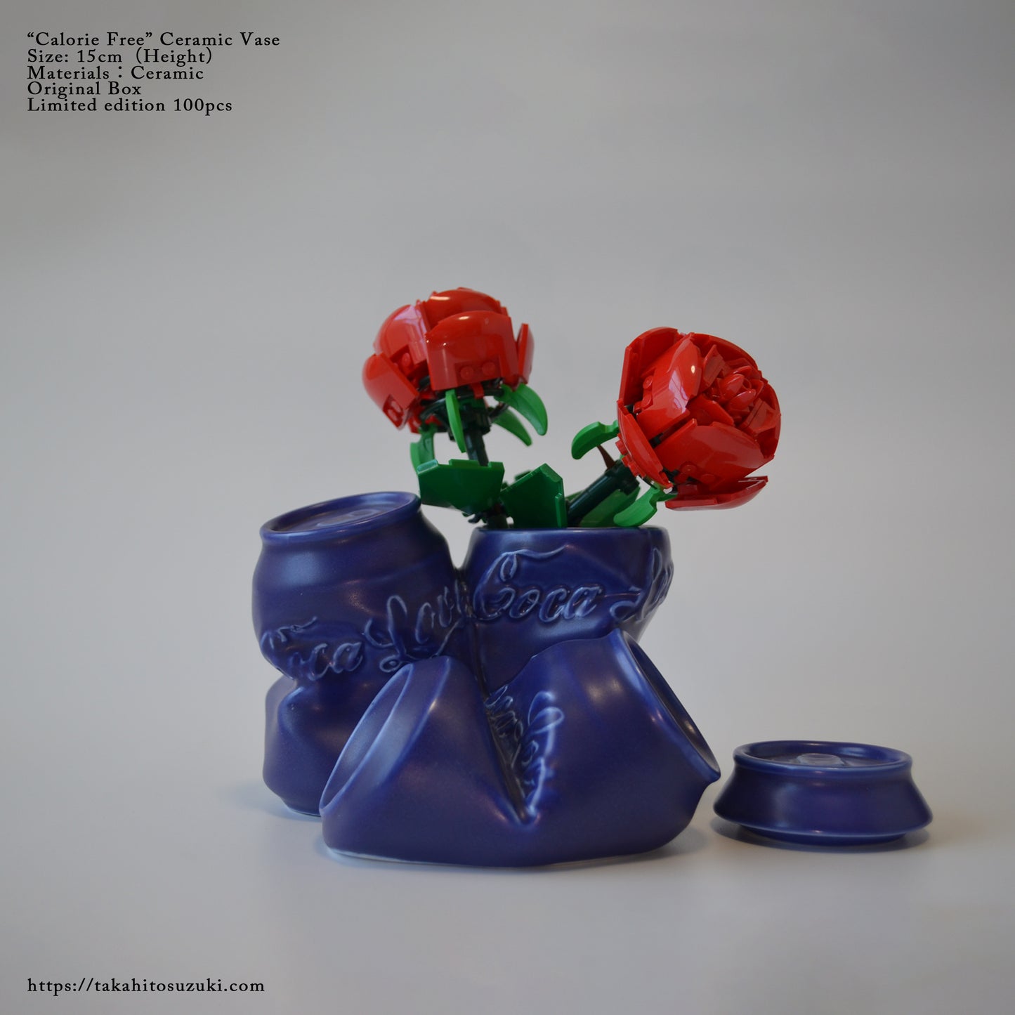 Calorie Free Ceramic Vase - BLUE