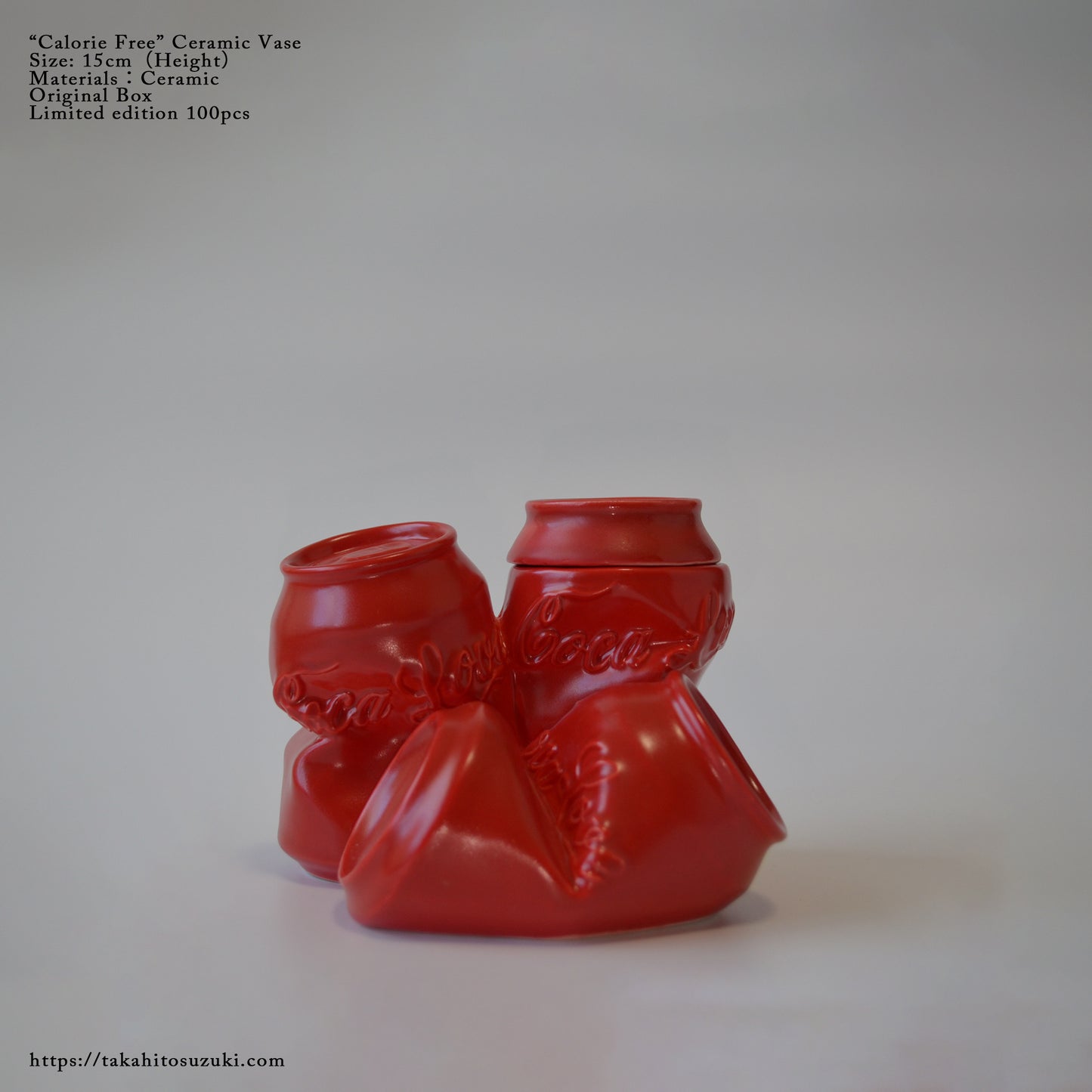 Calorie Free Ceramic Vase - RED