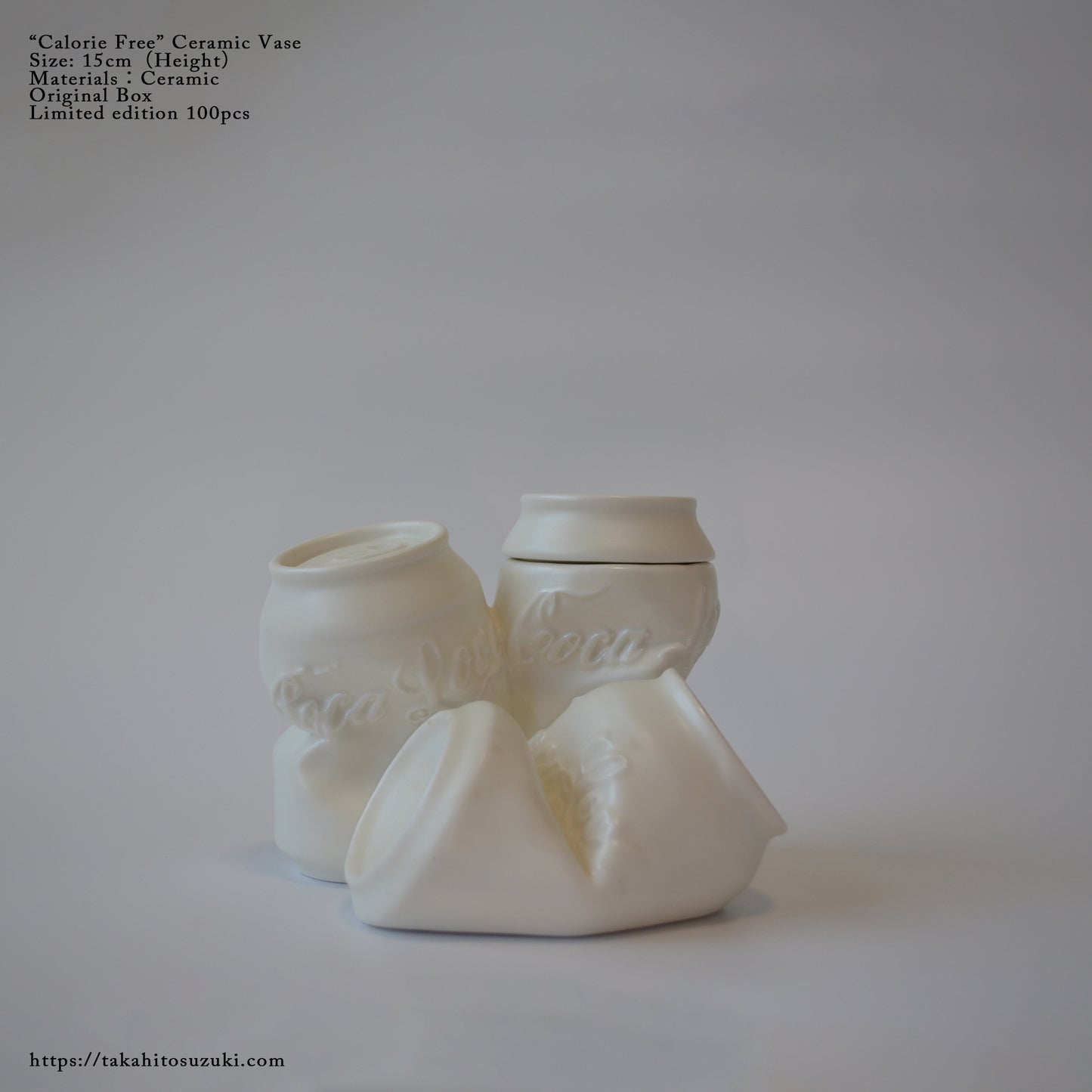 Calorie Free Ceramic Vase - OFF WHITE